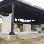 Tufanbeyli Enerjisa santrali inşaatında Ytong gazbeton ile yapılan duvar örme çalışması ve profesyonel işçilik